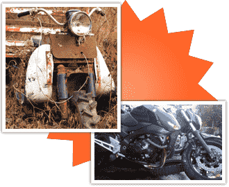 バイクの事故車の廃車